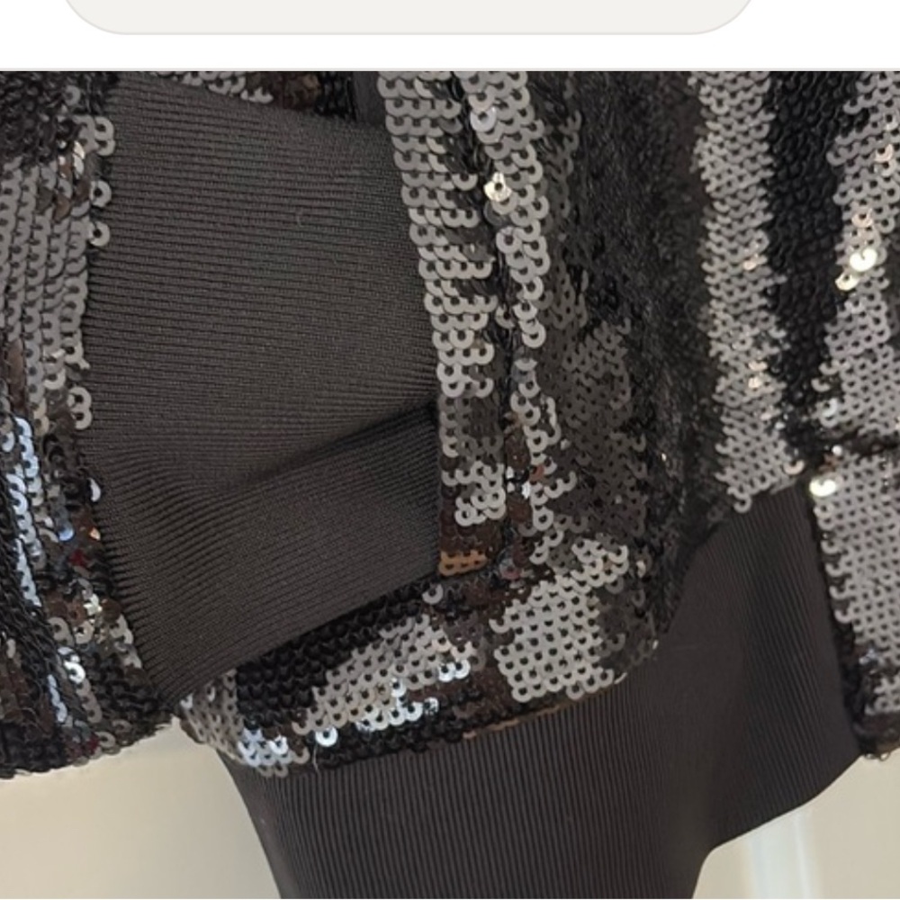 Ralph Lauren Black Sequin Bomber Jacket - Picture 5 of 5